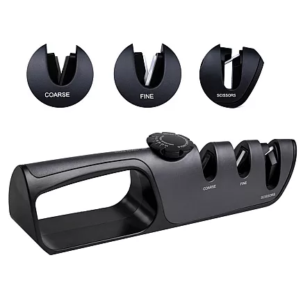 Knife sharpener kitchen scissors sharpening non-slip adjustment