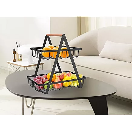 Kitchen shelf loft kitchen organiser with basket