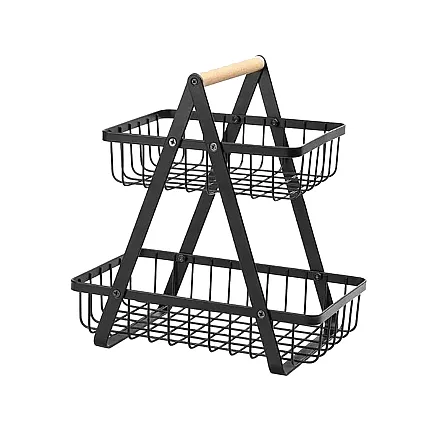 Kitchen shelf loft kitchen organiser with basket