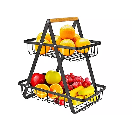 Kitchen shelf loft kitchen organiser with basket