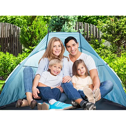 Liels pludmales telts – saules aizsardzība, dārzam un pludmalei, zils