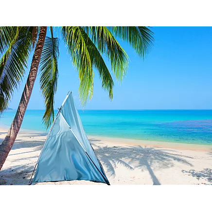 Liels pludmales telts – saules aizsardzība, dārzam un pludmalei, zils