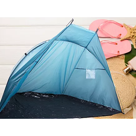 Liels pludmales telts – saules aizsardzība, dārzam un pludmalei, zils