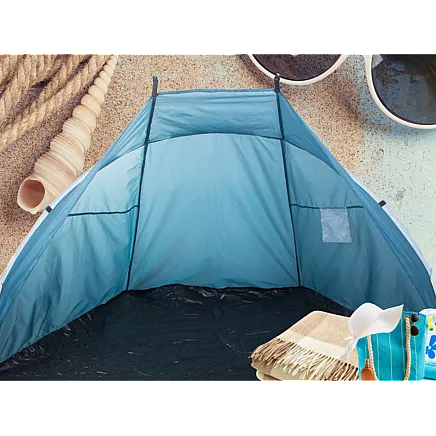 Liels pludmales telts – saules aizsardzība, dārzam un pludmalei, zils