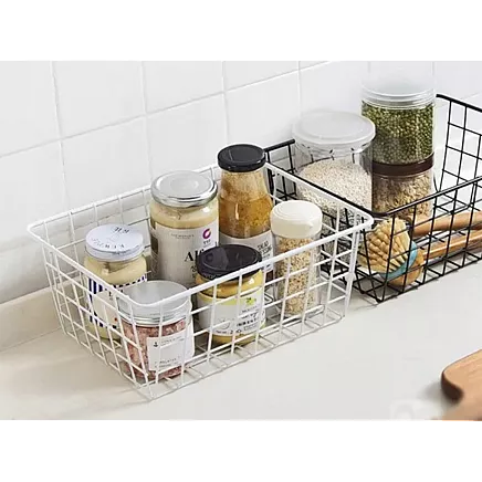 Loft metal wire basket loft metal organiser for kitchen for fruit white large