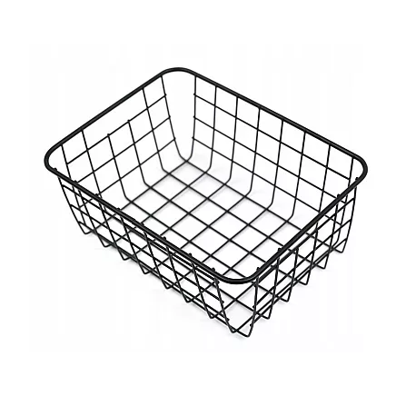 Loft metal wire organiser basket for kitchen fruit basket black large