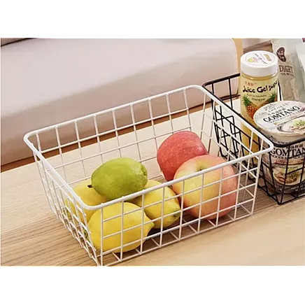 Loft metal wire organiser basket for kitchen fruit basket black large