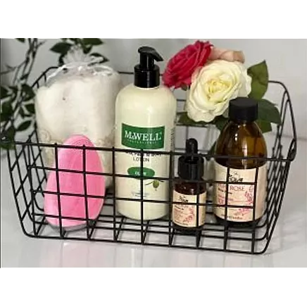 Loft metal wire organiser basket for kitchen fruit basket black large