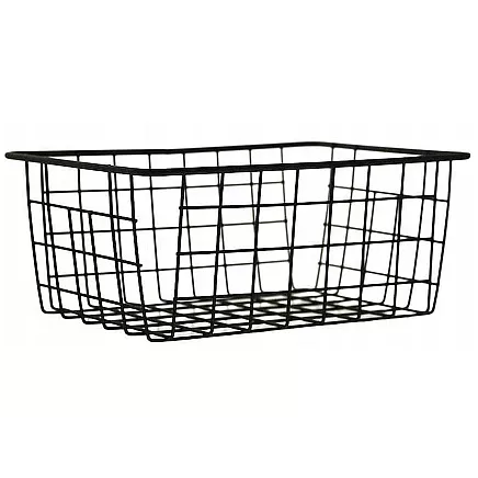 Loft metal wire organiser basket for kitchen fruit basket black large