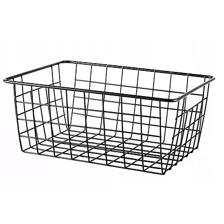 Loft metal wire organiser basket for kitchen fruit basket black large