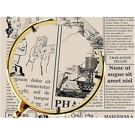 Reading magnifying glass manual magnifying glass gold magnification 6x