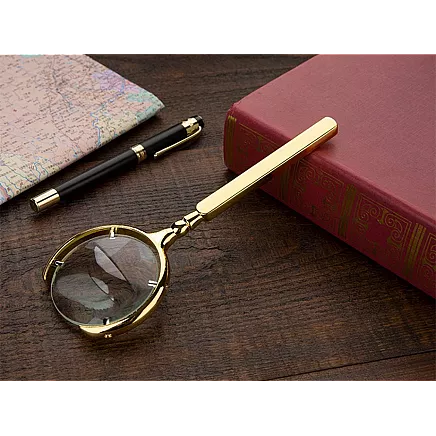 Reading magnifying glass manual magnifying glass gold magnification 6x