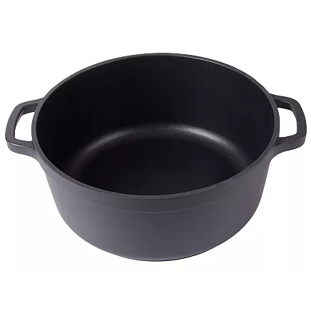 Cepamais katls ar vāku un nepiedegošu pārklājumu, 6,6 l, lietais alumīnijs