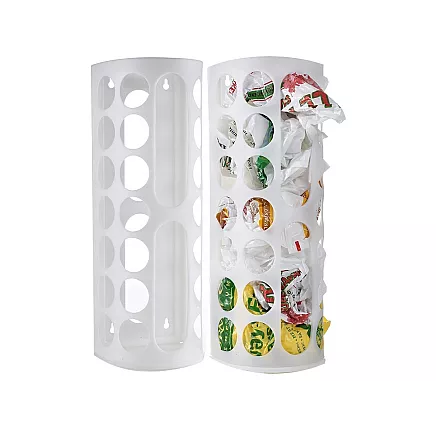 Plastic bag organiser universal white for plastic bags