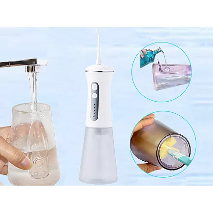 Bezvadu mutes irigators ar 350 ml tvertni un DIY režīmu, portatīvs