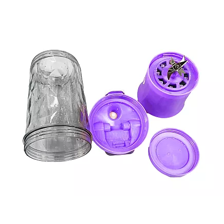 Portable USB wireless smoothie blender, ice crusher, purple