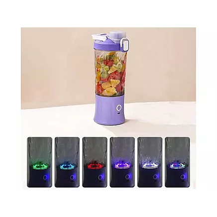 Portable USB wireless smoothie blender, ice crusher, purple