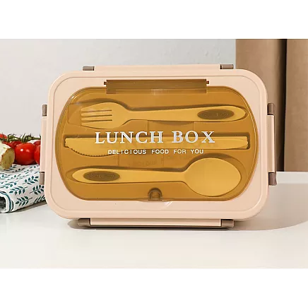 Lunchbox breakfast box lunch box with compartments cutlery
