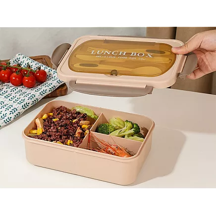 Lunchbox breakfast box lunch box with compartments cutlery