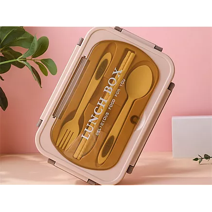 Lunchbox breakfast box lunch box with compartments cutlery