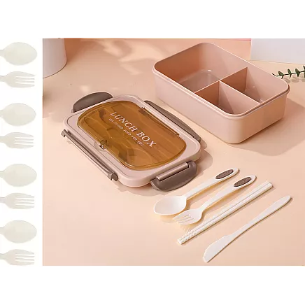 Lunchbox breakfast box lunch box with compartments cutlery