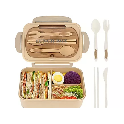 Lunchbox breakfast box lunch box with compartments cutlery