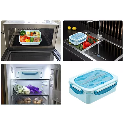 Lunchbox breakfast box lunch box with compartments cutlery