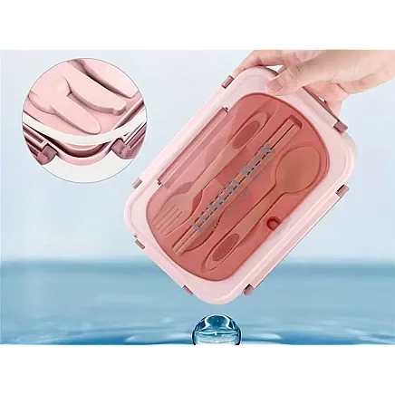 Lunchbox breakfast box lunch box with compartments cutlery