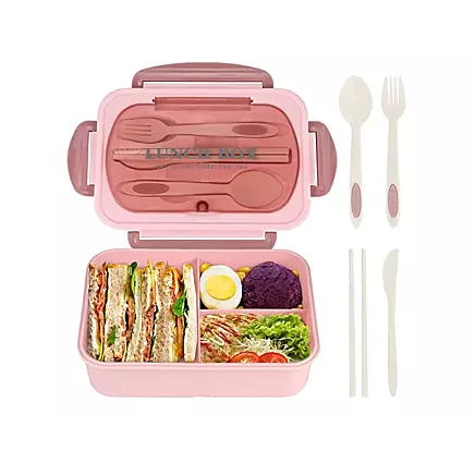 Lunchbox breakfast box lunch box with compartments cutlery