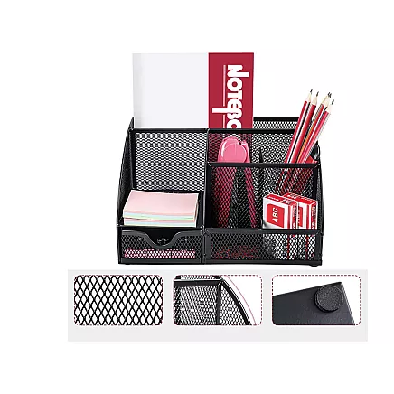 Desk organiser 6 compartment drawer