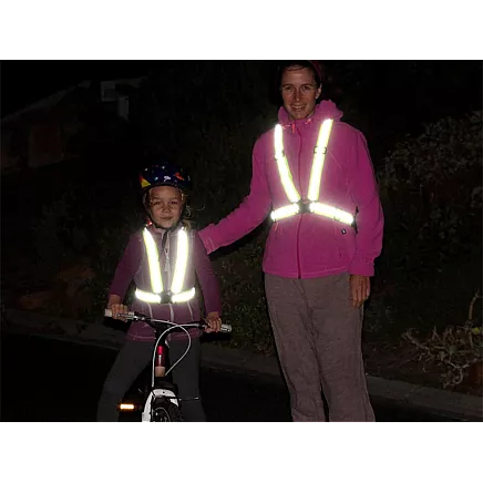 Reflective harness waistcoat for motorbike bicycle running